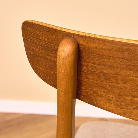 Danish dining chairs in teak & beech by Findahl, model 'Mosbøl'