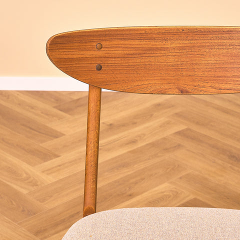 Dining chairs in teak & beech by Farstrup, model 210