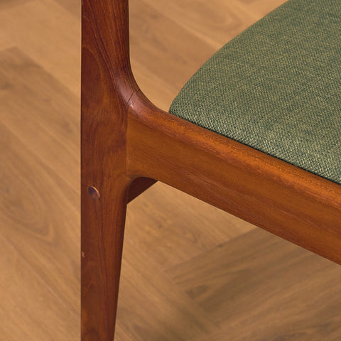 Danish dining chairs, set of 2,  in teak by Johannes Andersen for Uldum Mobelfabrk