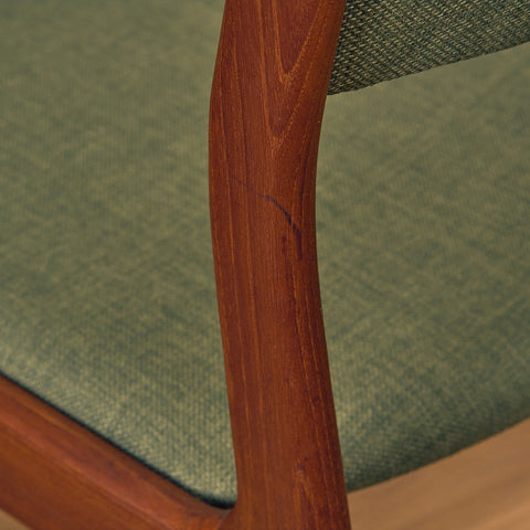 Danish dining chairs, set of 2,  in teak by Johannes Andersen for Uldum Mobelfabrk