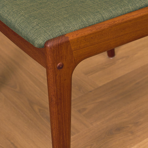 Danish dining chairs, set of 2,  in teak by Johannes Andersen for Uldum Mobelfabrk
