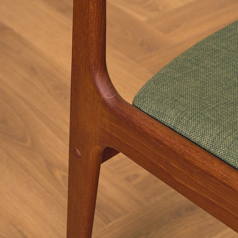Danish dining chairs, set of 2,  in teak by Johannes Andersen for Uldum Mobelfabrk