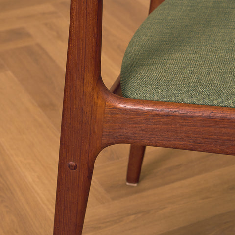 Danish dining chairs, set of 2,  in teak by Johannes Andersen for Uldum Mobelfabrk