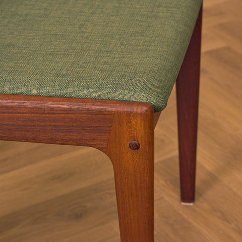 Danish dining chairs, set of 2,  in teak by Johannes Andersen for Uldum Mobelfabrk