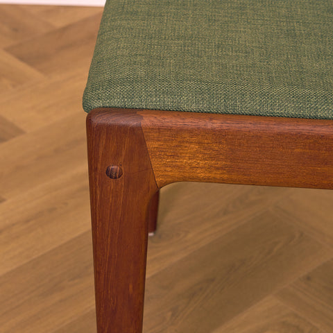 Danish dining chairs, set of 2,  in teak by Johannes Andersen for Uldum Mobelfabrk
