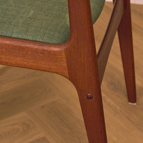 Danish dining chairs, set of 2,  in teak by Johannes Andersen for Uldum Mobelfabrk