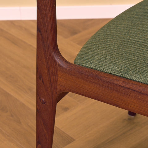 Danish dining chairs, set of 2,  in teak by Johannes Andersen for Uldum Mobelfabrk