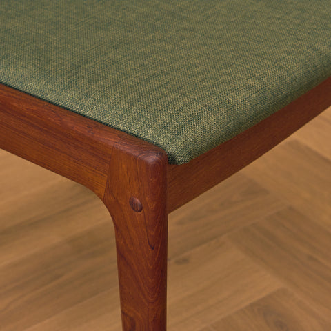 Danish dining chairs, set of 2,  in teak by Johannes Andersen for Uldum Mobelfabrk