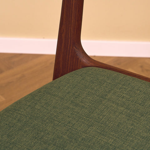 Danish dining chairs, set of 2,  in teak by Johannes Andersen for Uldum Mobelfabrk