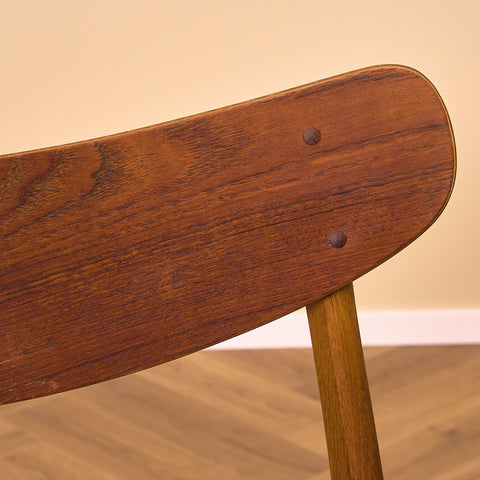 Danish dining chairs in teak & oak by Farstrup