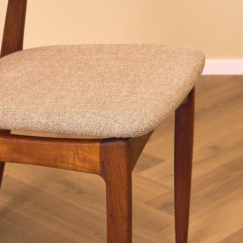 Danish dining chairs in teak by Sven Ellekaer for Christian Linneberg Møbelfabrik