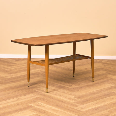 Swedish coffee table in teak and beech