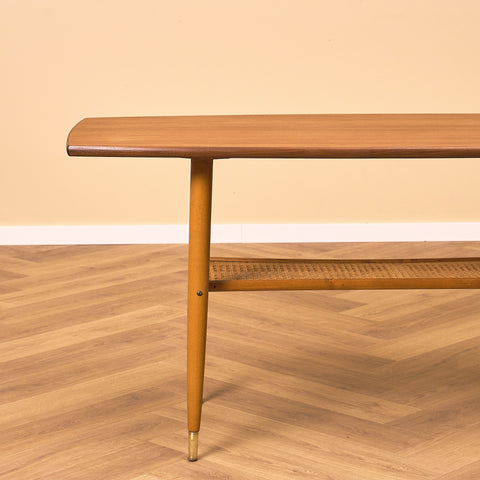 Swedish coffee table in teak and beech