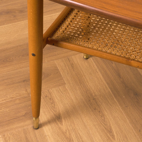 Swedish coffee table in teak and beech