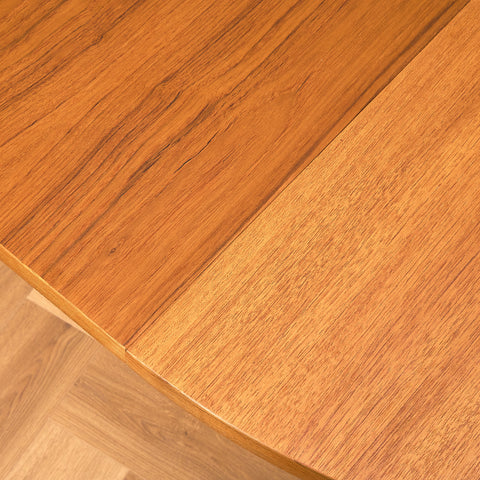 Swedish round dining table in teak