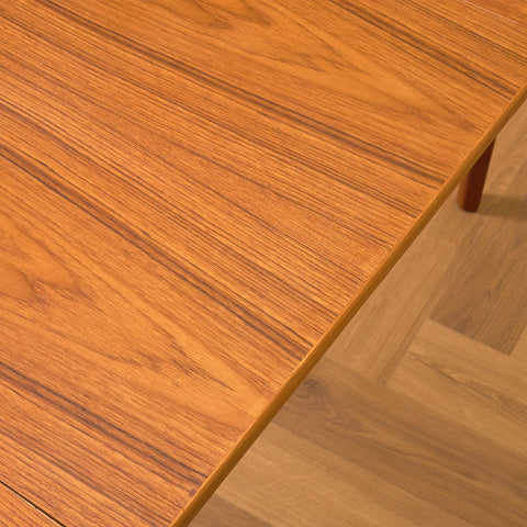 Swedish round dining table in teak by B. Fridhagen for Bodafors