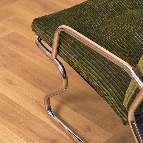 Mid-century armchair in chrome by Peter Hoyte