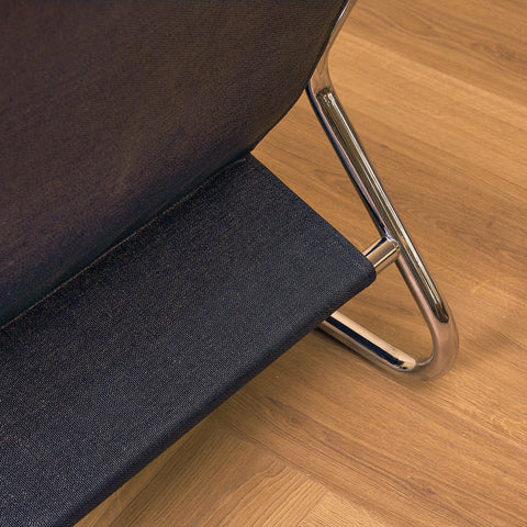 Mid-century armchair in chrome by Peter Hoyte