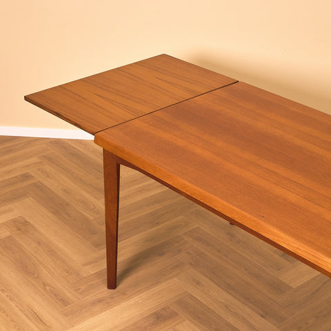 Danish rectangular dining table in teak by Henning Kjaernulf for Vejle stole og møbelfabrik