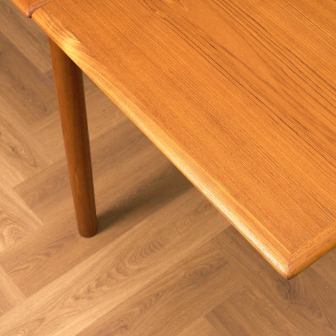 Danish rectangular dining table in teak