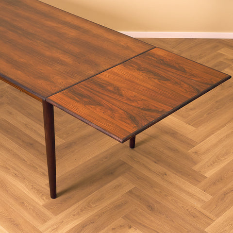Danish rectangular dining table in Santos rosewood