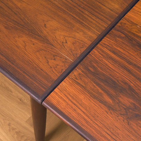 Danish rectangular dining table in Santos rosewood