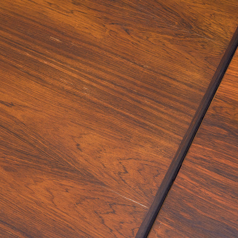Danish rectangular dining table in Santos rosewood