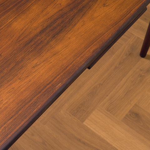 Danish rectangular dining table in Santos rosewood