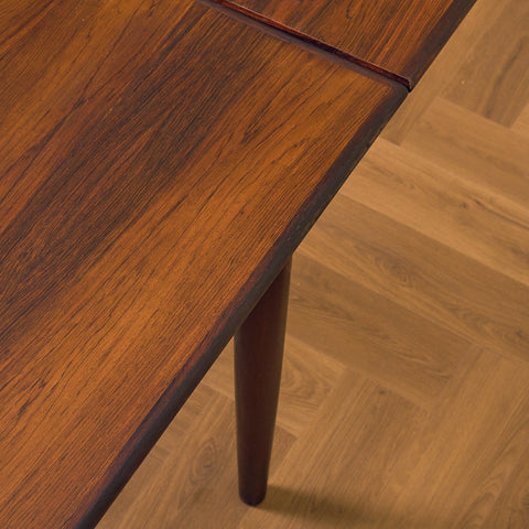 Danish rectangular dining table in Santos rosewood