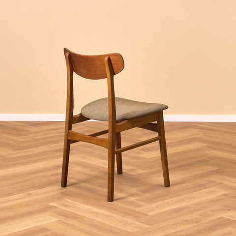 Danish dining chairs in teak & oak by Farstrup