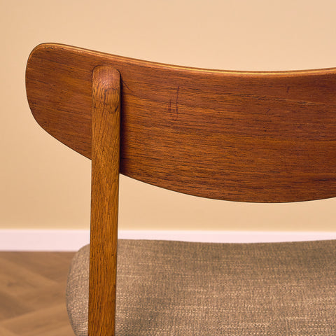 Danish dining chairs in teak & oak by Farstrup