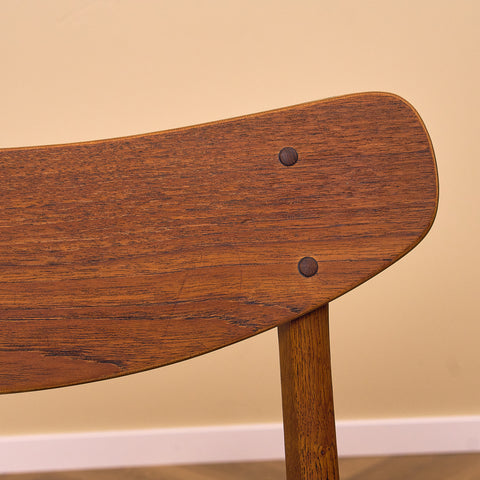 Danish dining chairs in teak & oak by Farstrup