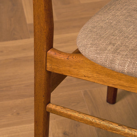 Danish dining chairs in teak & oak by Farstrup