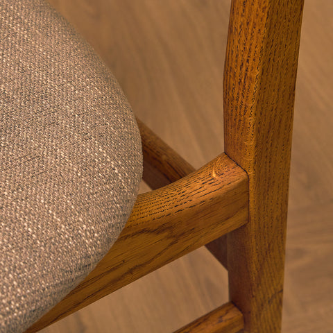 Danish dining chairs in teak & oak by Farstrup