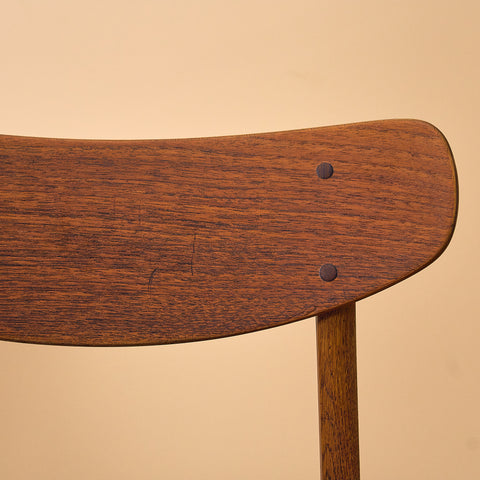 Danish dining chairs in teak & oak by Farstrup