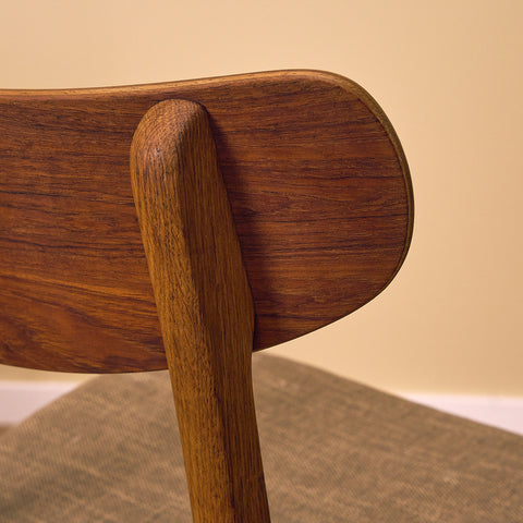 Danish dining chairs in teak & oak by Farstrup