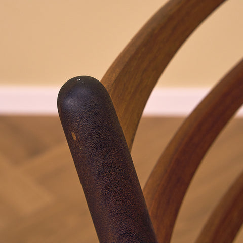 Danish set of 4 dining chairs in teak and walnut