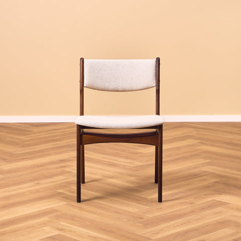 Danish set of 5 dining chairs in solid walnut by Erik Buch