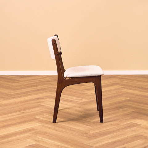 Danish set of 5 dining chairs in solid walnut by Erik Buch
