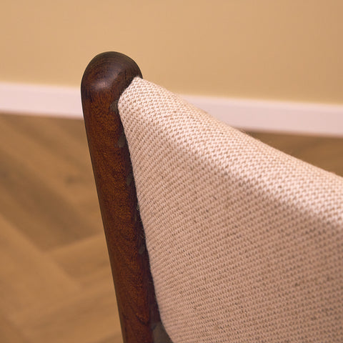 Danish set of 5 dining chairs in solid walnut by Erik Buch