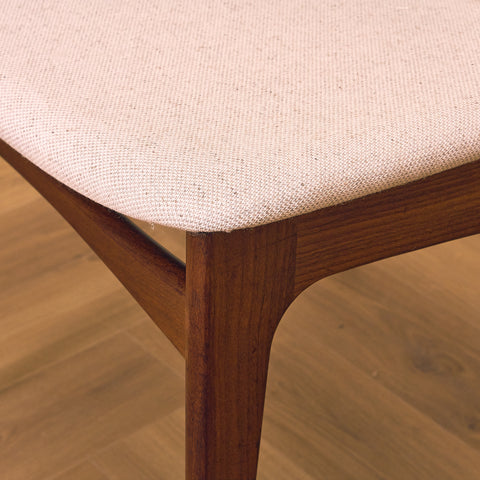 Danish set of 5 dining chairs in solid walnut by Erik Buch