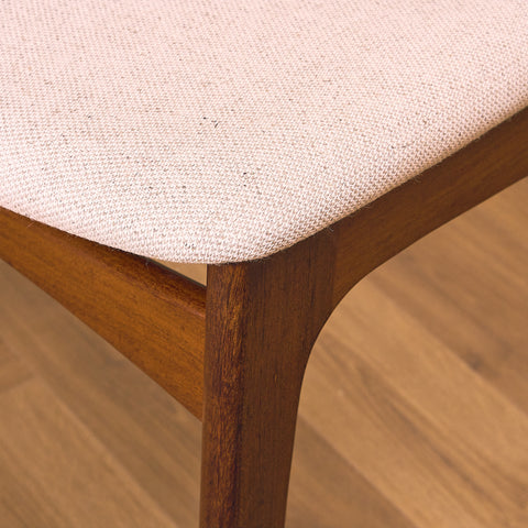 Danish set of 5 dining chairs in solid walnut by Erik Buch