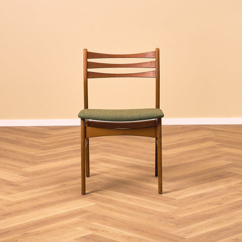 Danish set of 6 dining chairs in teak and beech by SAX