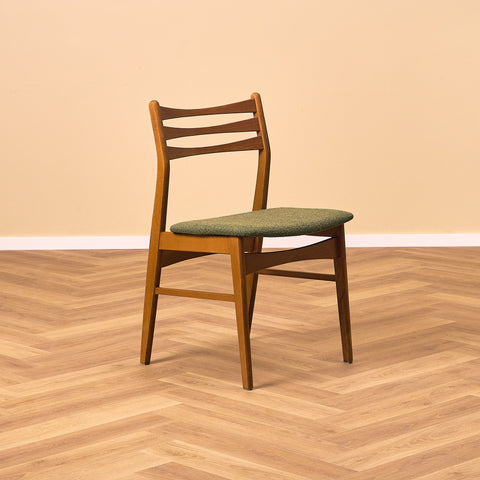 Danish set of 6 dining chairs in teak and beech by SAX