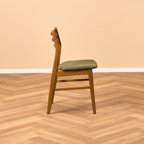 Danish set of 6 dining chairs in teak and beech by SAX