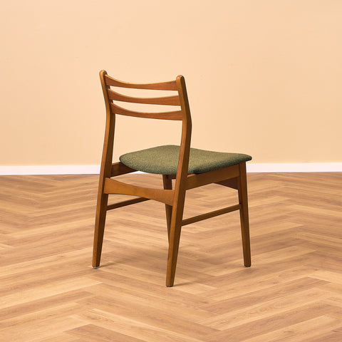Danish set of 6 dining chairs in teak and beech by SAX
