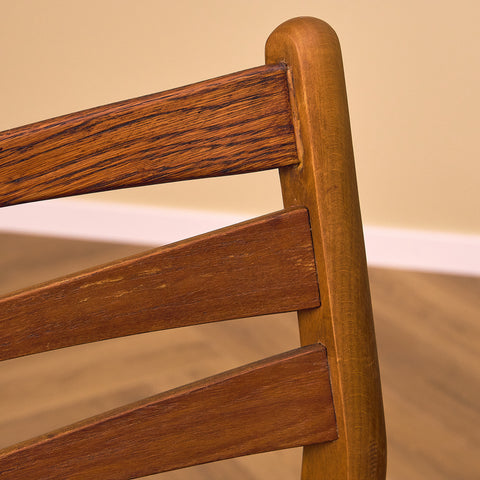 Danish set of 6 dining chairs in teak and beech by SAX