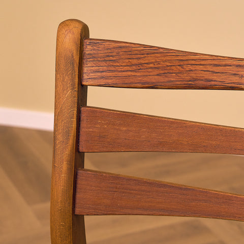 Danish set of 6 dining chairs in teak and beech by SAX