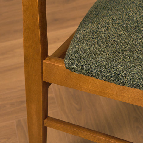 Danish set of 6 dining chairs in teak and beech by SAX