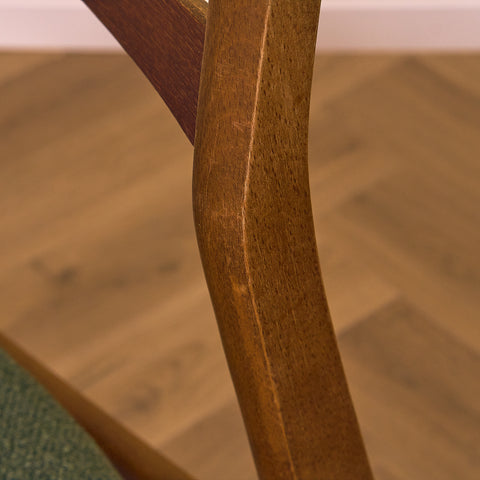 Danish set of 6 dining chairs in teak and beech by SAX